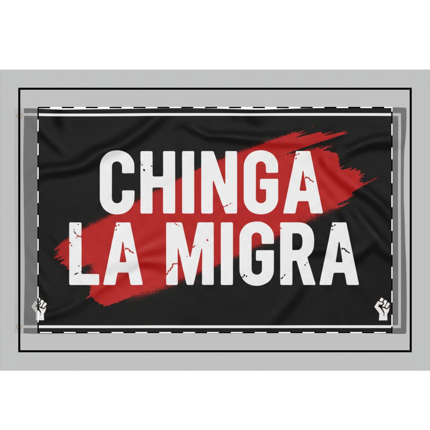 Hand Flag — “Chinga La Migra” Protest Flag (1 or 5-Pack)