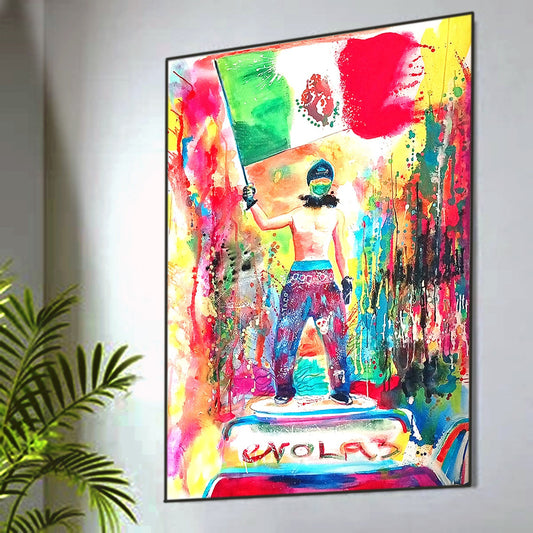 Impresión de edición limitada firmada "Resist" de Justin Moreno